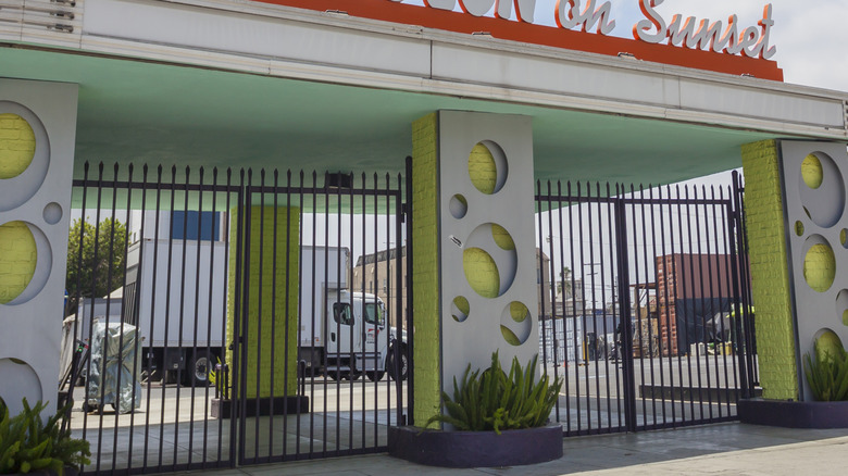 Closed gates at Nickelodeon studios