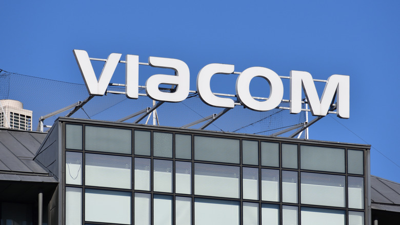 Viacom logo on top of building