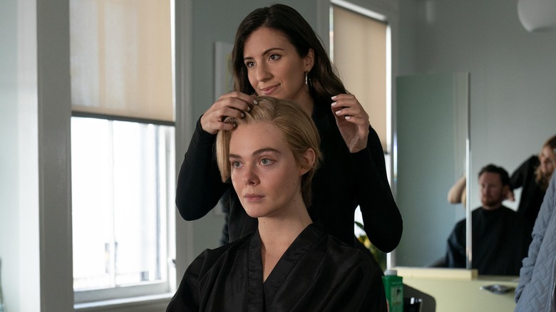 Jeane doing Michelle's hair