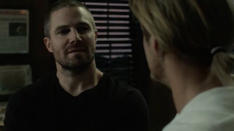 Stephen Amell and Alexander Ludwig in Heels episode 3