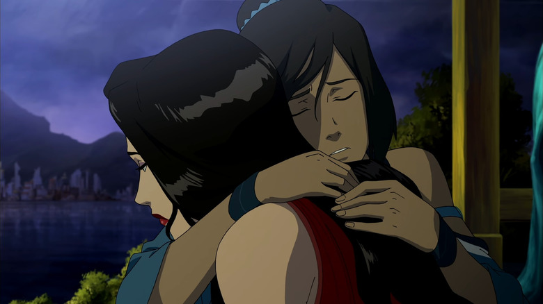 Korra hugging Asami