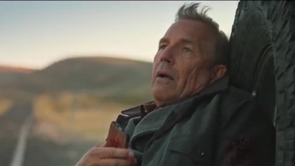 Kevin Costner nursing several gunshot wounds to the chest on Yellowstone