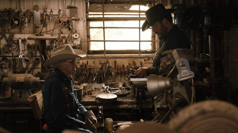 Rip Wheeler picks up some spurs from Billy Klapper on Yellowstone (2018-2024)