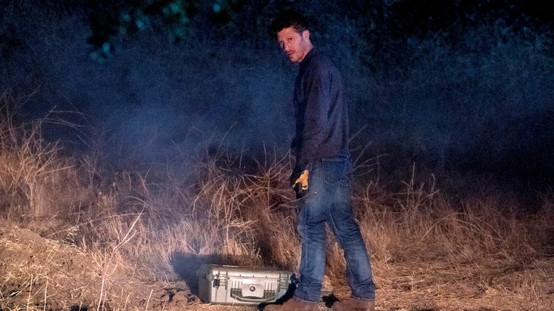 Elias Voit standing next to a kill kit