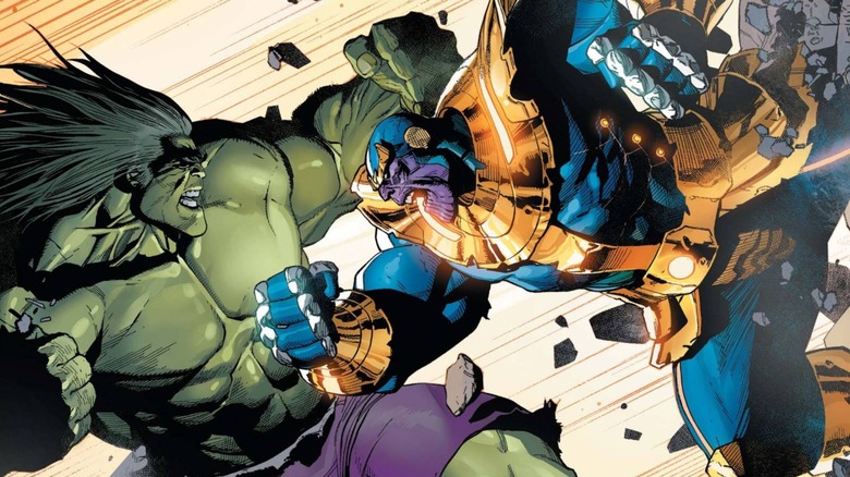 Hulk fighting Thanos