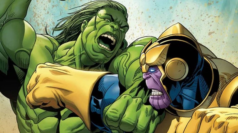 Hulk fighting Thanos