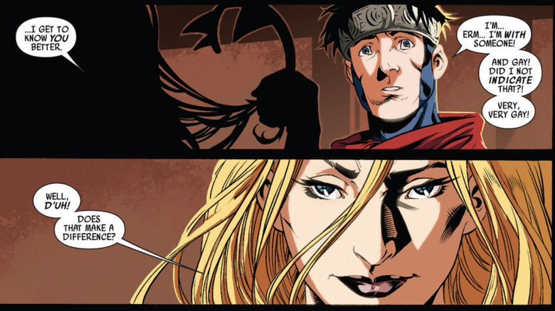 Sylvie Lushton with Billy Kaplan A.K.A Wiccan in the pages of Dark Reign: Young Avengers #4