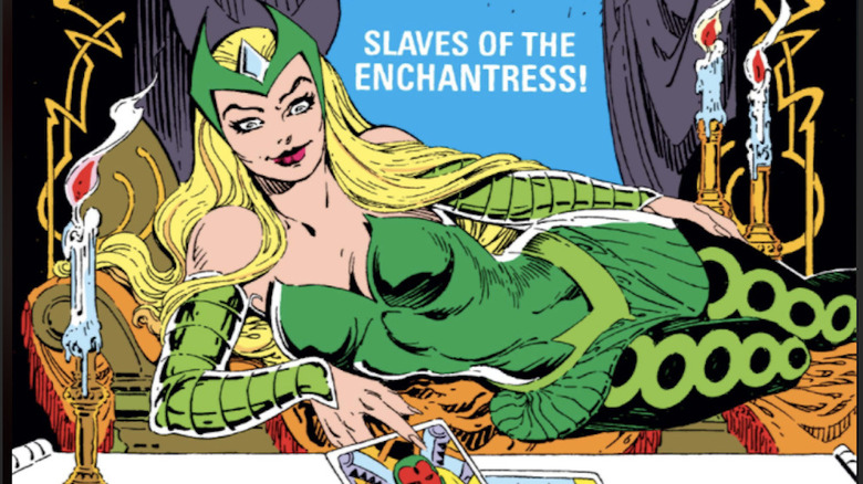 The Enchantress on the cover of "The Vision and the Scarlet Witch"