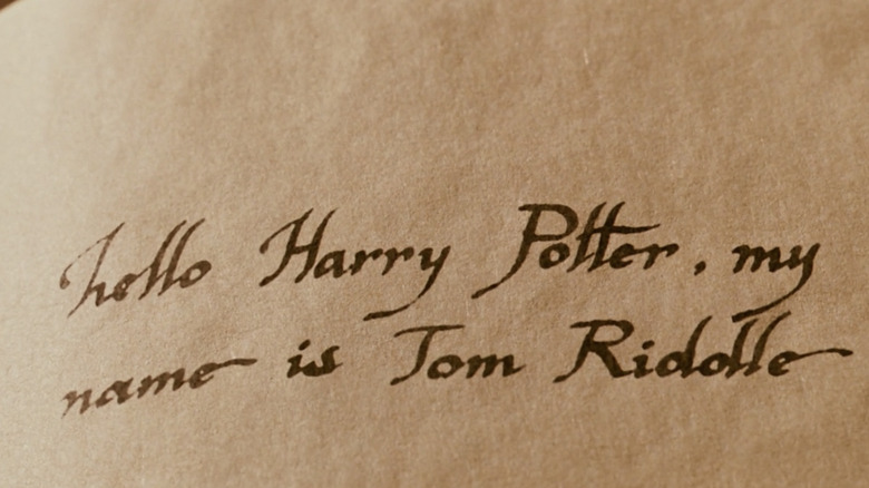 ink writing in Tom Riddle's diary