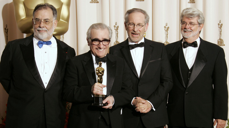 Francis Ford Coppola, Martin Scorsese, Steven Spielberg, and George Lucas at Academy Awards