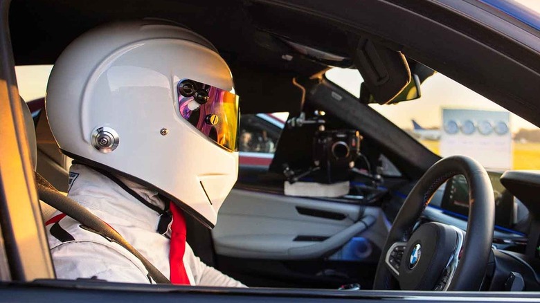 The Stig behind the wheel