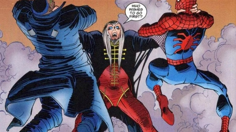 Hunger attacking Blade and Spider-Man