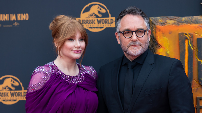 Colin Trevorrow and Bryce Dallas Howard smiling