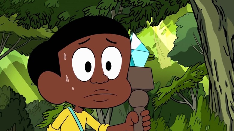 Craig looking nervous while holding a jeweled staff on Craig of the Creek