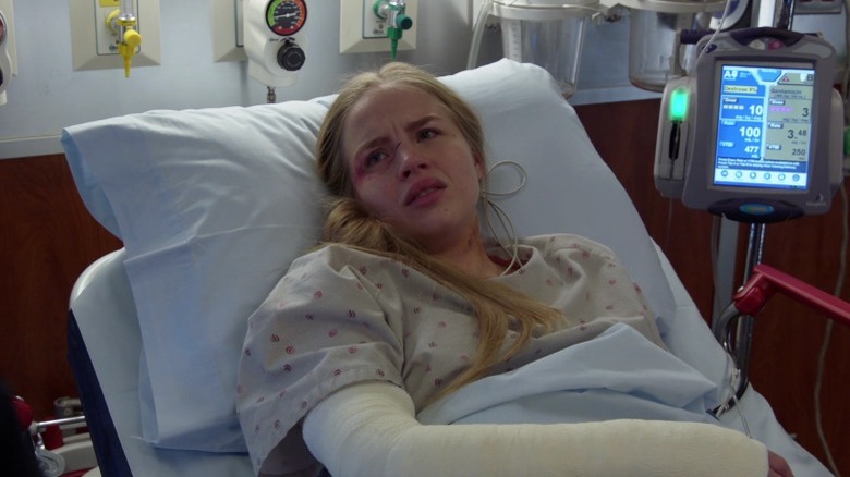 Sofia Vassilieva laying down in Chicago Fire