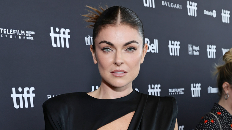 Serinda Swan looking stoic 