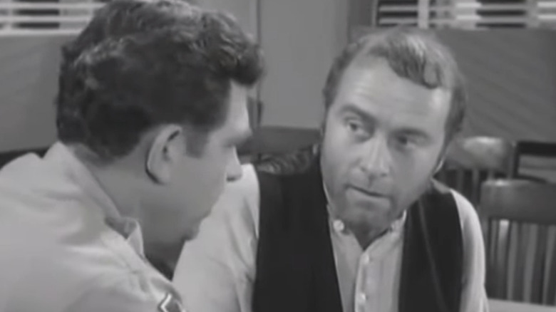 Ernest T. Bass talking to Andy Taylor