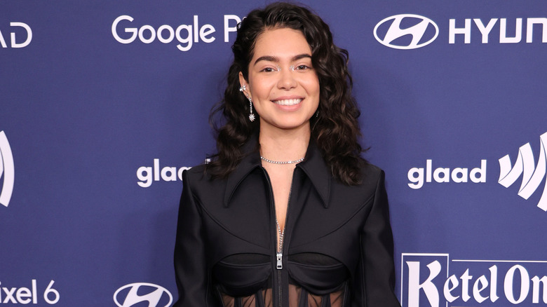 Auliʻi Cravalho at event smiling