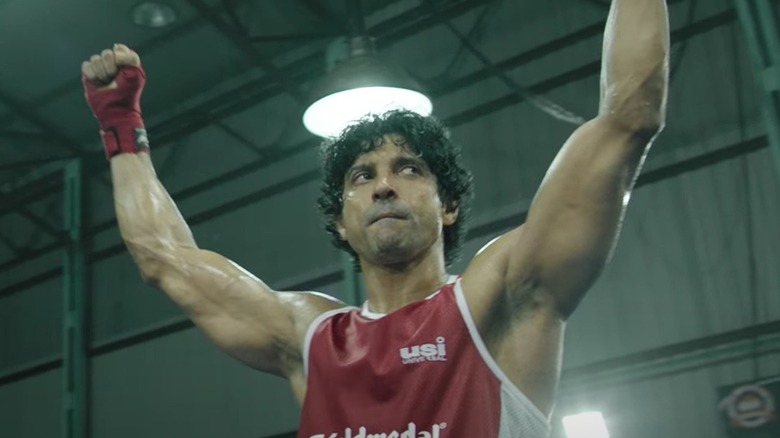 Farhan Akhtar celebrating a win