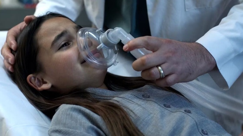 Ariana Greenblatt receiving oxygen