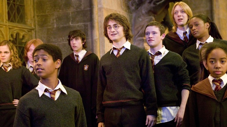 Harry and other Gryffindor students Goblet of Fire