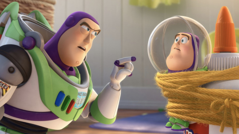 Buzz Lightyear confronts Fun Meal Buzz