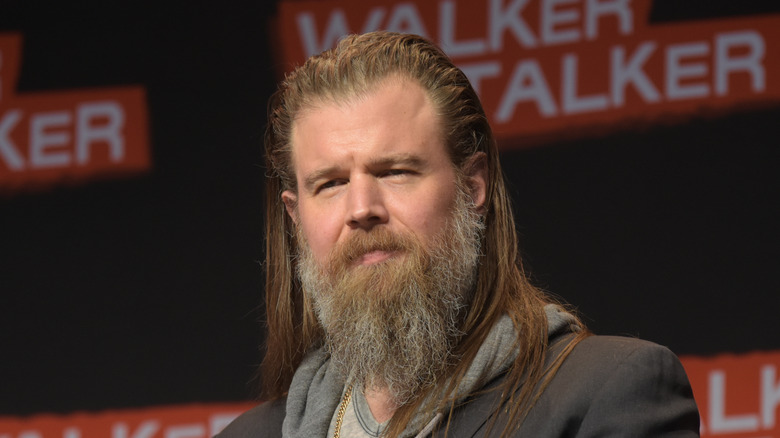 Ryan Hurst is scowling