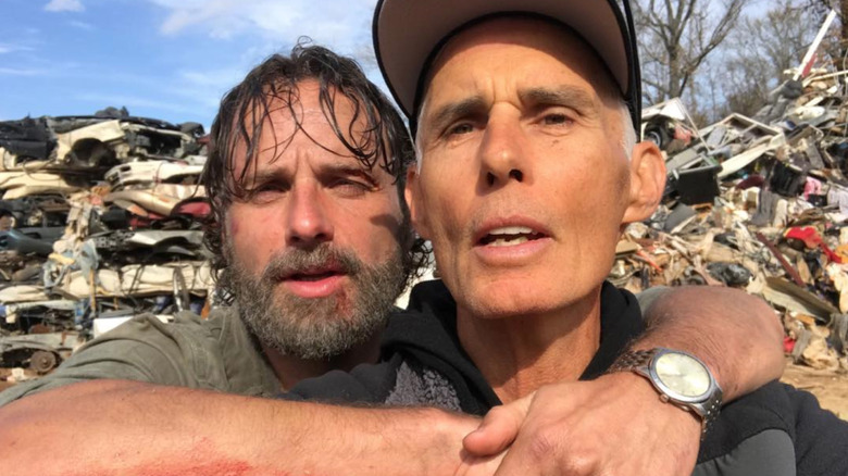 Andrew Lincoln Stephen Campbell selfie hat watch