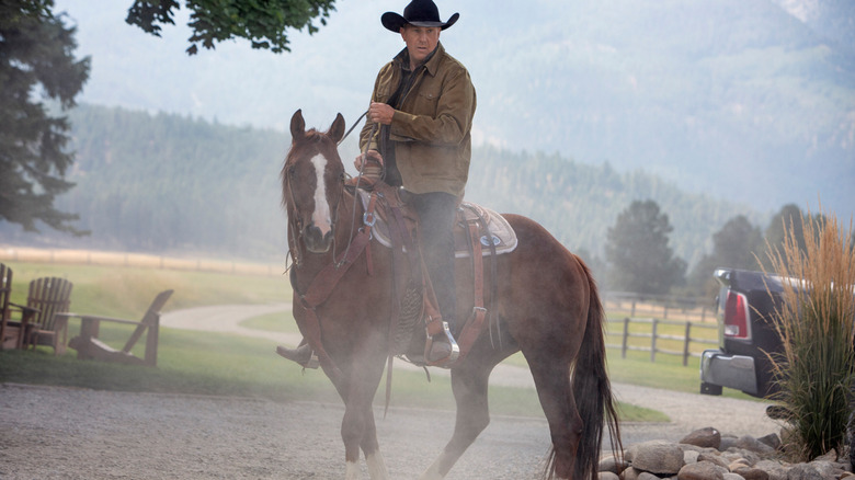 John Dutton Riding a Horse