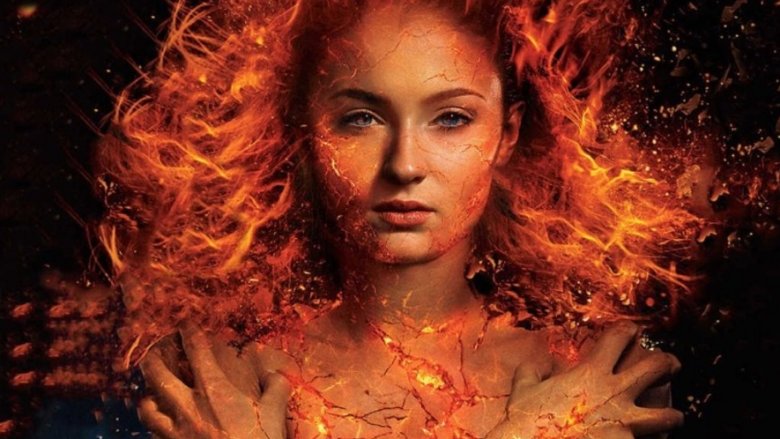 Sophie Turner as Jean Grey in promo art for X-Men: Dark Phoenix