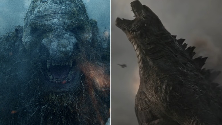 Troll and Godzilla roaring