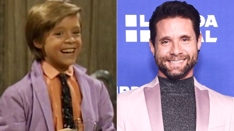 Jonathan from Who's the Boss? and Danny Pintauro smiling for photographers at an event in 2024