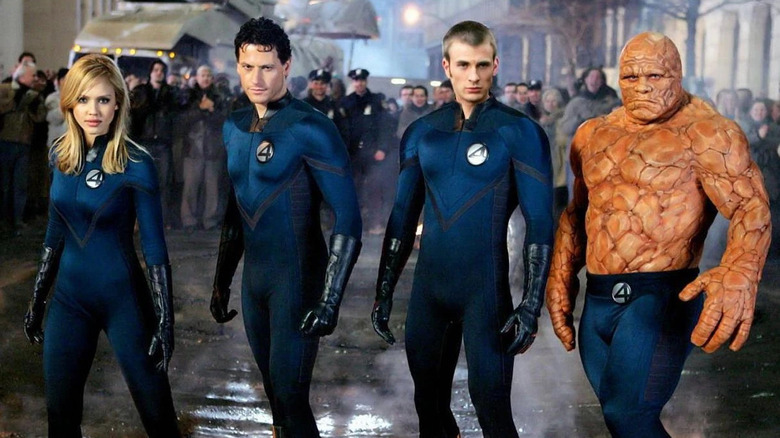 Alba, Gruffudd, Evans, and Chiklis in Fantastic Four