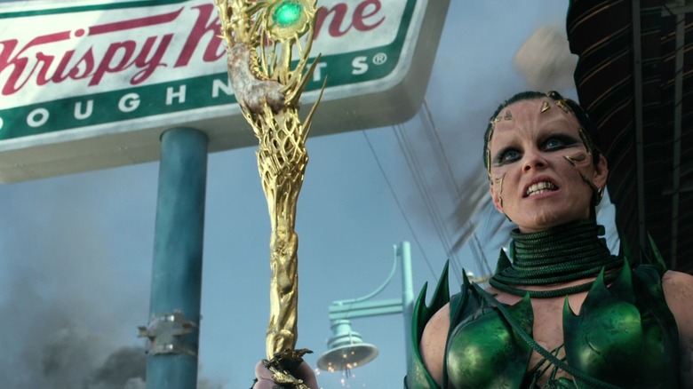 Rita Repulsa eating a doughnut