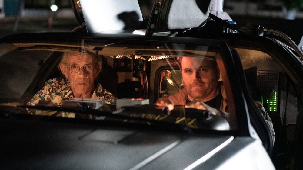 Christopher Lloyd and Josh Gates in Expedition: Back to the Future