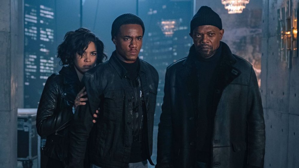 Jessie Usher and Samuel L. Jackson in Shaft