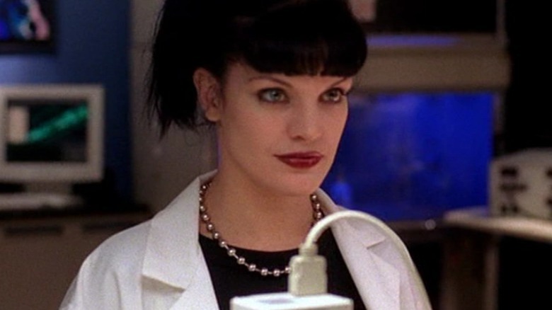 Abby Sciuto wearing a lab coat