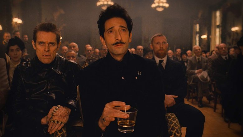 Adrien Brody and Willem Dafoe in The Grand Budapest Hotel