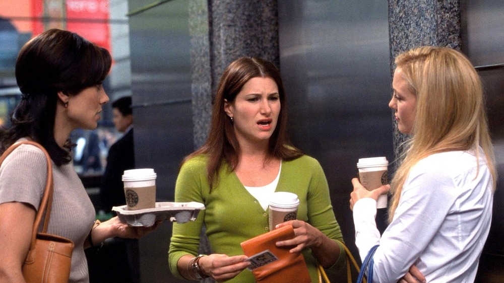 Michelle and Andy talking with coffee