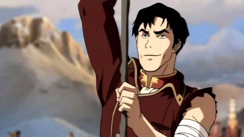 Iroh hanging from rope