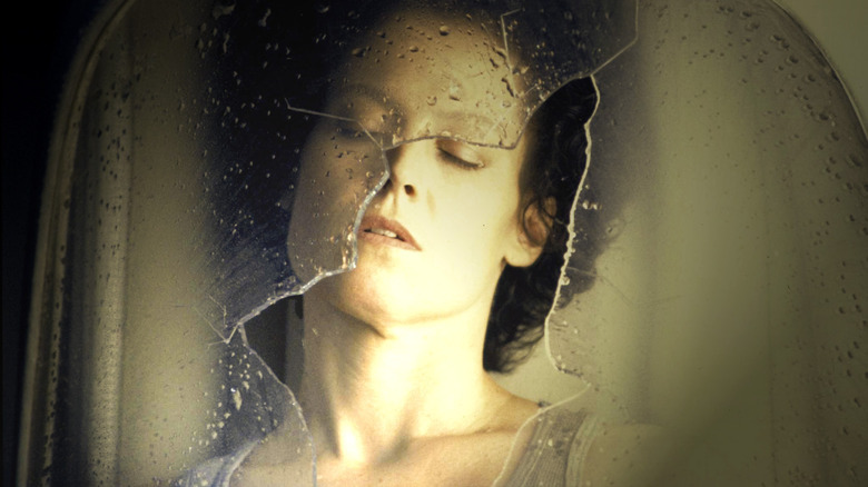 Ellen Ripley in cracked cryo tube in Alien 3
