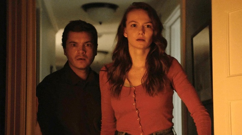 Andi Matichak and Emile Hirsch in 'Son'