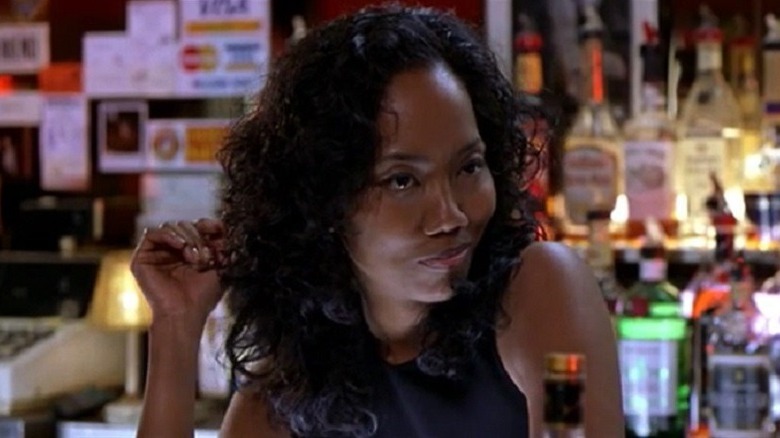 Sonja Sohn working in bar