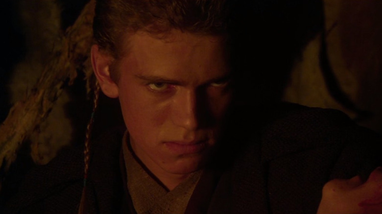 Anakan Skywalker glaring off screen