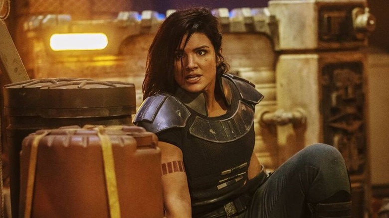 Gina Carano wears battle gear in The Mandalorian