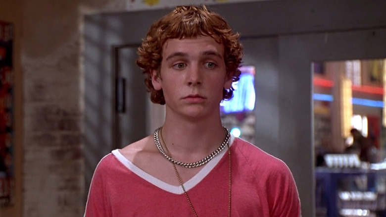 Ethan Embry looks to the right