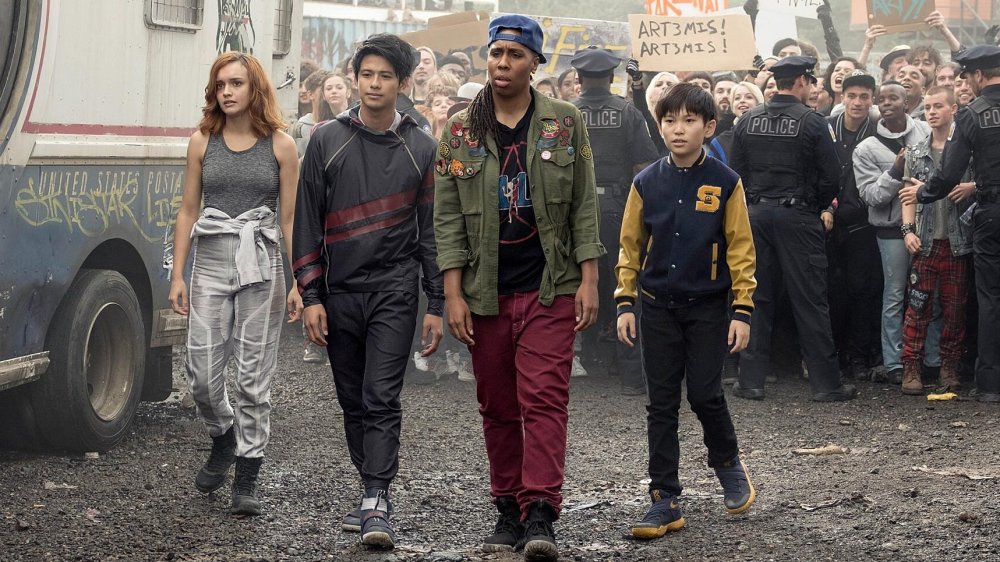 Lena Waithe and cast members from Ready Player One