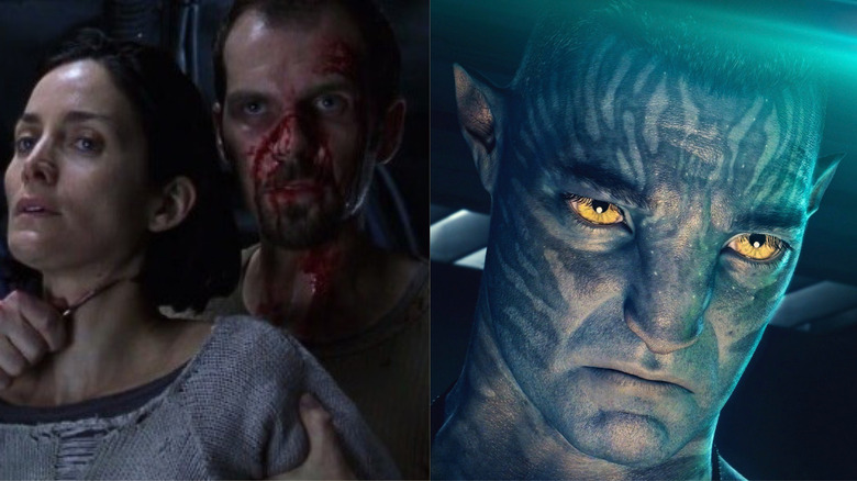 Trinity and an assimilated Bane in The Matrix Revolutions and Colonel Quaritch in Avatar: The Way of Water 