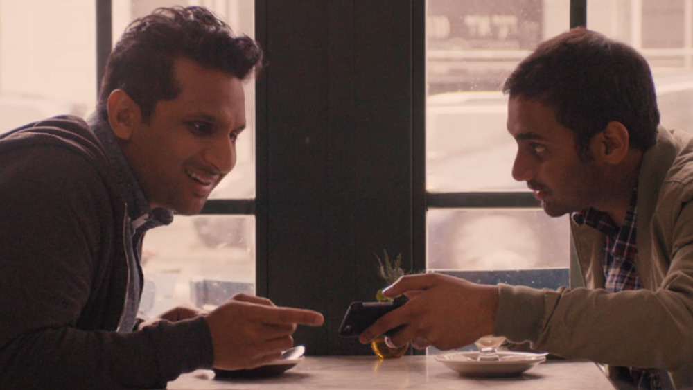 Ravi Patel and Aziz Ansari talking