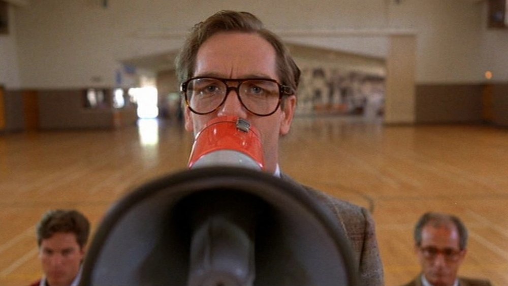 Huey Lewis and his megaphone in Back to the Future